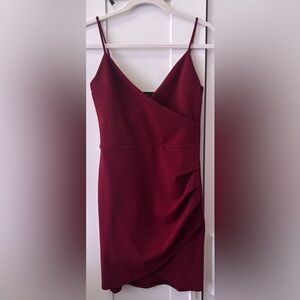 Forever 21 Burgundy Asymmetrical Dress